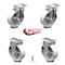 Service Caster 5 Inch Semi Steel Wheel Swivel Top Plate Caster Set with 2 Rigid SCC-20S514-SSS-2-R-2 - alternate 2